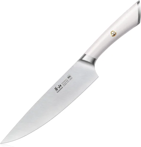 Vista 8 de Cangshan Cuchillos de chef forjados de acero alemán serie ELBERT (negro, 8 pulgadas)