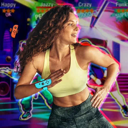 Vista 6 de ZAONOOL Muñequeras mejoradas para Just Dance 2024 2023 2022 2021 Switch y para Zumba Burn It Up, correas de baile de silicona suave para Switch &