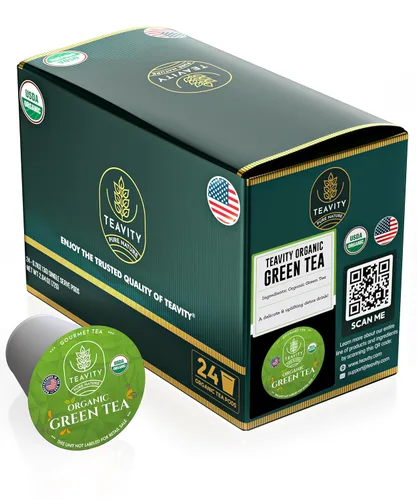 Vista 15 de Teavity - Cápsulas de té orgánico de manzanilla para Keurig - Cápsulas de té descafeinado - Manzanilla agradable (36 cápsulas de té)