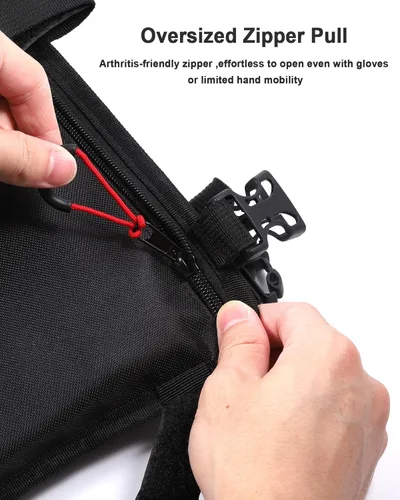 Vista 5 de Bolsa lateral para silla de ruedas LIGHTMEUP con portavasos - Accesorios de bolsillo para el apoyabrazos de silla de ruedas para adultos, bolsas