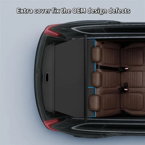 Vista 6 de Vesul, cubierta retráctil para equipaje, compatible con Nissan Murano Platinum SL SV S 2015-2024, cubierta de seguridad, protector de sombra