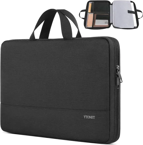 Vista 14 de Ytonet - Estuche para computadora portátil, funda para computadora portátil TSA de 15.6 pulgadas, resistente al agua, duradera, para computadora Gris