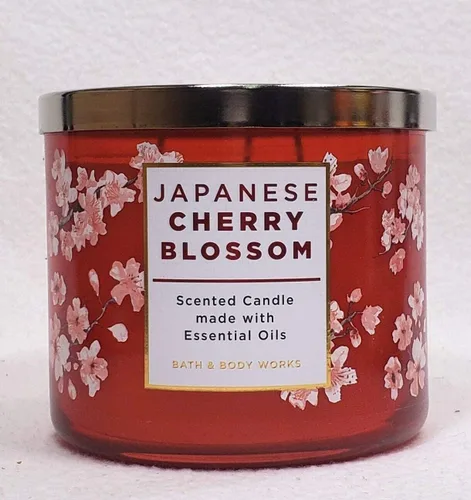 Vista 2 de Vela Bath & Body Works, de 14.5 onzas, pimpollos de cerezo japonés, 3