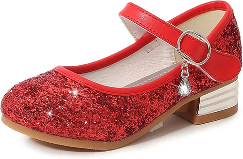Cadidi Dinos - Zapatos de vestir para niñas, brillantes, princesa, fiestas.