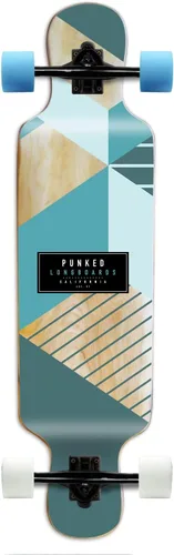 Yocaher Punked Bamboo Longboard Skateboard Freestyle 40" x 9.75"Cruiser w/BLACKWIDOW Premium Clear Grip Tape, Heavy Duty Aluminum Alloy Truck, 71mm
