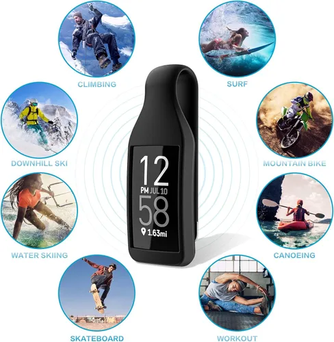 Vista 6 de Soporte de clip para Fitbit Charge 3/4 de silicona, color negro