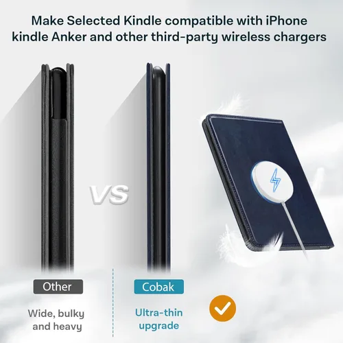 Vista 376 de CoBak Funda inteligente para Kindle Paperwhite de 6.8" de 11ª generación 2021 con función de encendido automático, ligera, delgada, de piel **Salvia