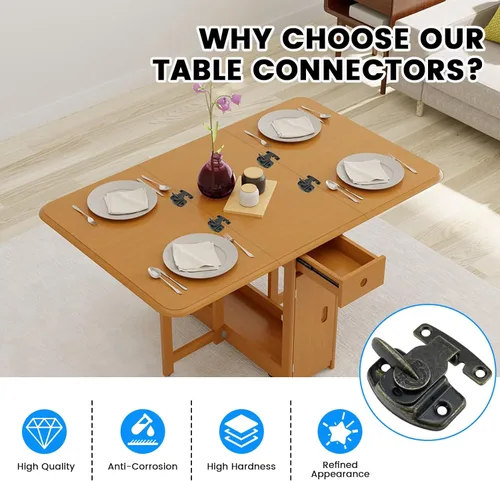 Vista 6 de SDTC Tech Paquete de 2 cerraduras de mesa de comedor, resistentes para mesa de entrenamiento de comedor, hebillas de resorte de metal para mesas