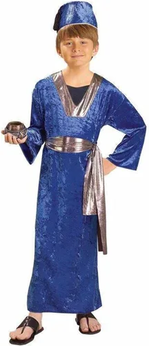 Vista 4 de Rubies Biblical Times - Disfraz de hombre sabio azul para niños, talla S