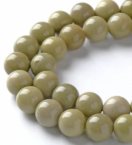 Vista 3 de Cuentas sueltas de jade de angelita verde de 4 mm, 86 piezas, piedra natural de aguacate para hacer joyas, pulsera DIY