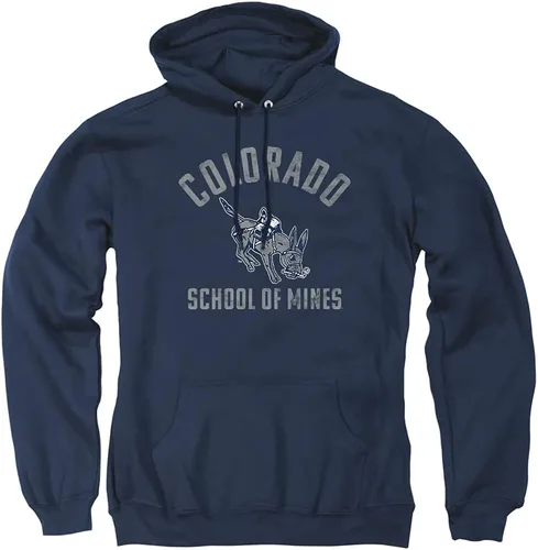 Vista 186 de LOGOVISION Colección oficial de sudaderas con capucha para adultos con logotipo desgastado grande universitario