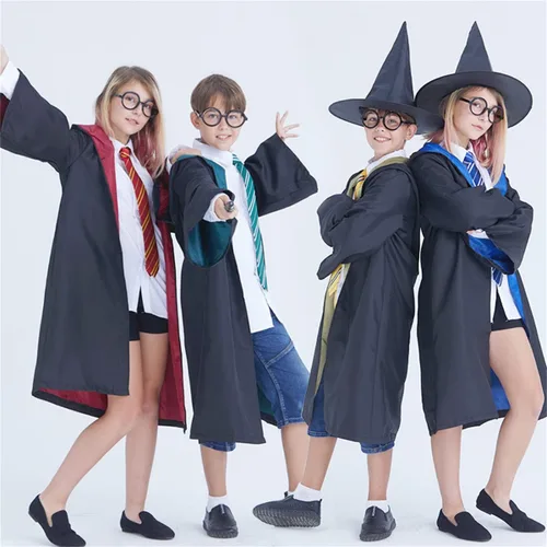 Vista 4 de Utaomld Capa de mago para disfraz de brujas de Halloween, disfraz de juego de rol, capa para adolescentes y adultos