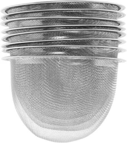 Vista 9 de Operitacx Filtro de té de acero inoxidable resistente para infusión de té de hojas sueltas, inserto de malla para teteras de 2.83 pulgadas