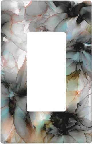 Vista 22 de Cubierta decorativa de interruptor de luz basculante doble de béisbol, placa de pared de 2 gang, cubierta de toma de corriente eléctrica, placa