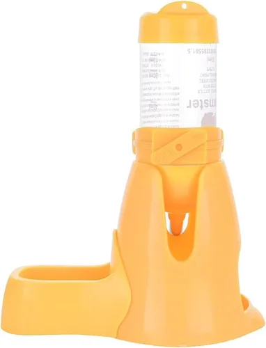 Vista 2 de Botella de agua automática para hámster, dispensador de bebida, 2.7 fl oz, con estación de alimentador de alimentos, recipiente para mascotas