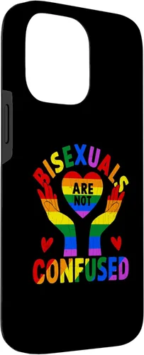 Vista 3 de iPhone 14 Pro Max LGBTQ Gay Lesbianas Divertidas Bisexuales No Confundidos Orgullo Gráfico Funda