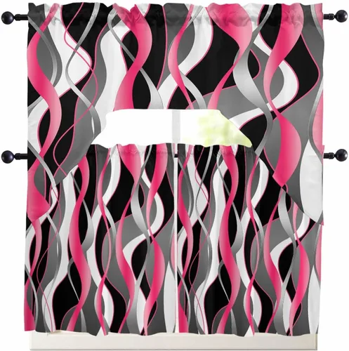 Vista 10 de Feliz Navidad, cenefa con cenefa con dobladillo para barra, paneles de cortina para dormitorio, sala de estar, baño, cafetería, ventanas, flores