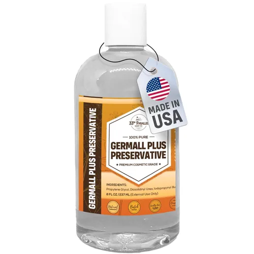GERMALL PLUS Líquido conservador (8 onzas) sin parabenos; sin formaldehído; soluble en agua y aceite | Adecuado para hacer jabón, lociones,