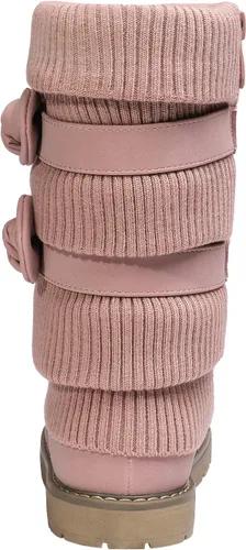 Vista 5 de DREAM PAIRS - Botas de nieve para niña, con forro de piel sintética, a media pierna, para invierno