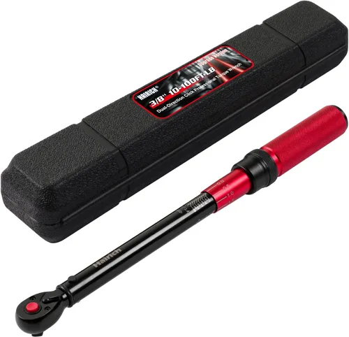Vista 7 de Hairich Llave dinamométrica de 1/4 pulgada, llave dinamométrica de doble dirección pequeña 20-220 pulgadas.libras/2.3-24.9Nm, 72 dientes de alta