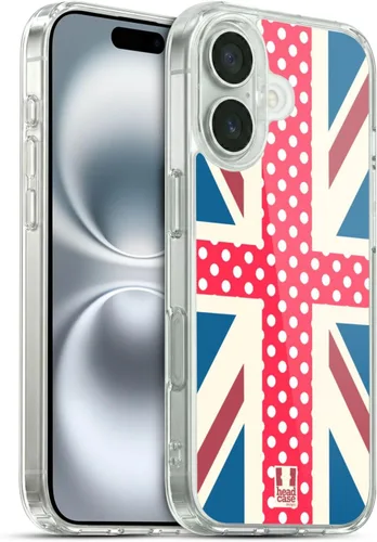 Vista 347 de Head Case Designs Blue Gingham Union Jack Collection - Funda de gel suave compatible con Apple iPhone 7 Plus/iPhone 8 Plus
