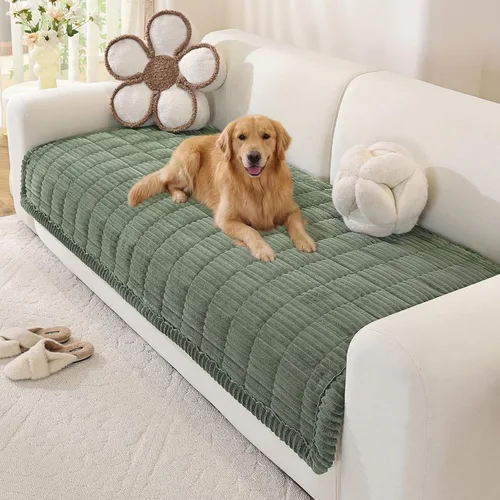 Vista 14 de OstepDecor Funda de sofá lavable para perros, gruesa y apta para mascotas, protector de sofá suave, funda de sofá con diseño de carrito de patas