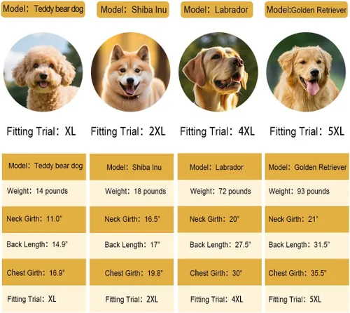 Vista 2 de Chaqueta Impermeable para Perros Poncho Ropa para Perros Impermeable para Mascotas para Perros de Tamaño Pequeño a Mediano (Amarillo Fluor, 2XL)