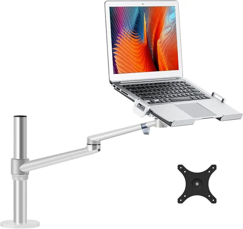 Viozon Soporte de montaje para portátil/portátil/proyector, soporte de montaje de brazo único ajustable en altura para laptop/notebook/tablet, VESA