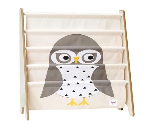 Vista 6 de 3 Sprouts Book Rack – Kids Storage Shelf Organizer Baby Room Bookcase Furniture, con estampado de león