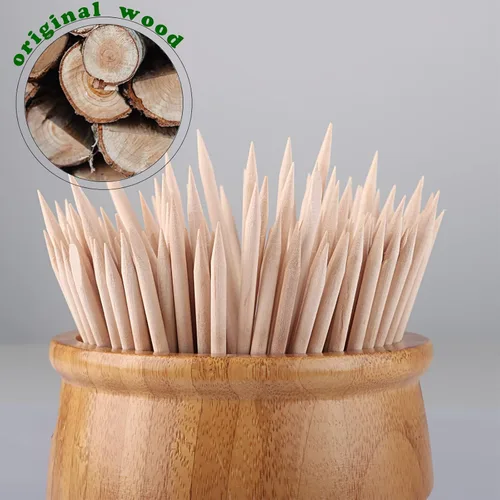 Vista 2 de 200 Pcs Orange Wooden Sticks for Nails, 4.5 Inch Double Sided Wood Cuticle Pusher Tool Disposable Orangewood Nail Stick, Bamboo Manicure Stick