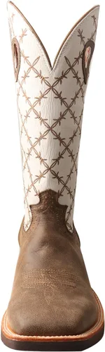 Vista 3 de Twisted X Hombres 14" Ruff Stock, Bombardero y blanco