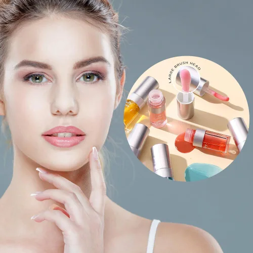 Vista 7 de Juego de 3 aceites hidratantes para labios, aceite hidratante para labios, brillo labial, transparente, sin pegajoso, bálsamo labial, cuidado