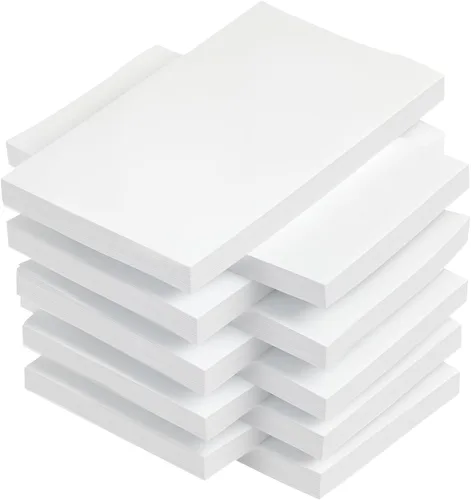 Vista 8 de Notas adhesivas blancas de 1.5 x 2 pulgadas, 10 blocs de notas pequeñas autoadhesivas, 100 hojas/bloc de notas súper adhesivas, 1000 hojas en total