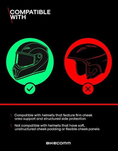 Vista 10 de BIKECOMM BK-S2 - Intercomunicador de auriculares Bluetooth para motocicleta, altavoces inalámbricos de rango de 1200 M, sistema de comunicación