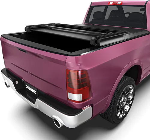 Vista 27 de OEDRO FRP Cubierta Rígida de Tonneau de Triple Pliegue Compatible con Dodge Ram 1500 2009-2024 (Carrocería Clásica y Nueva) Cama de 5.6 pies sin Ram