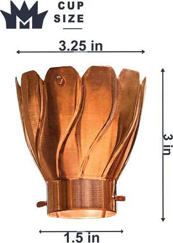 Vista 5 de Monarch Rain Chains 14003 Akira de cobre puro, 8-12 pies de longitud de repuesto para canalones, cadena de lluvia de 8.5 pies