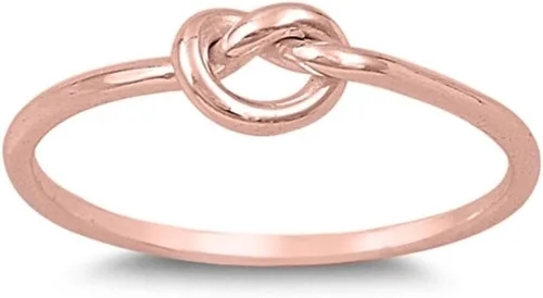 Vista 9 de ELIGE TU COLOR Anillo de Nudo de Plata Esterlina