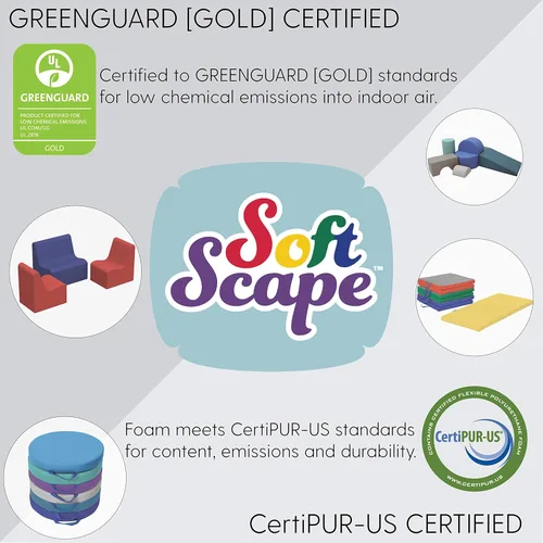 Vista 9 de Factory Direct Partners 10423-AS SoftScape Anillo de Soporte y Asiento para Bebés y Niños Pequeños, Asiento de Piso de Espuma Acolchada Suave