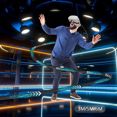 Vista 6 de uniplay Cable de enlace para Quest 2ProPico4Rift y PCSteam VR, accesorios de cable largo de transferencia de datos de alta velocidad, cable USB 3.0