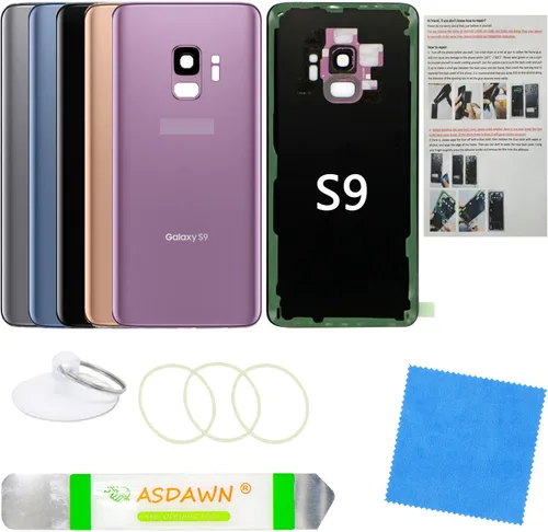 Vista 99 de Estuche de panel de vidrio trasero de repuesto para Galaxy S8 con manual de instalación + lente de cámara preinstalada + todo el adhesivo + kit