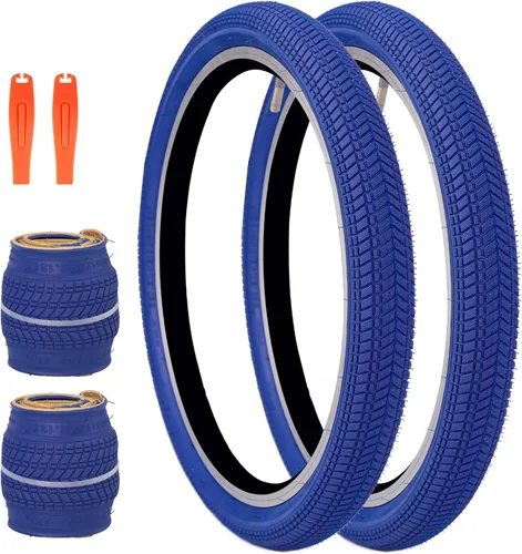 Vista 19 de Neumático de bicicleta de 14, 16, 20, 24, 26 x 2.125, paquete de 2 neumáticos de bicicleta para niños, neumáticos de repuesto plegables