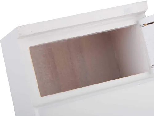 Vista 7 de Keenso 1:12 Mini refrigerador blanco excelente modelo de muebles de madera accesorio de cocina accesorios de muñeca