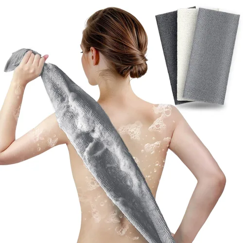 Vista 16 de ARCH&M Toalla Exfoliante, Toalla de Baño Japonesa, Exfoliante Coreano, Exfoliante Corporal de Nailon, Exfoliante de Espalda para Ducha, Alternativa