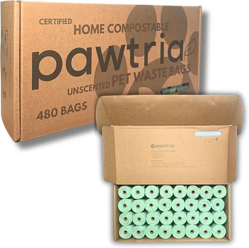 Vista 11 de Pawtopia Bolsas biodegradables para excrementos de perro, 60 unidades, compostables para el hogar, a prueba de fugas, fáciles de abrir
