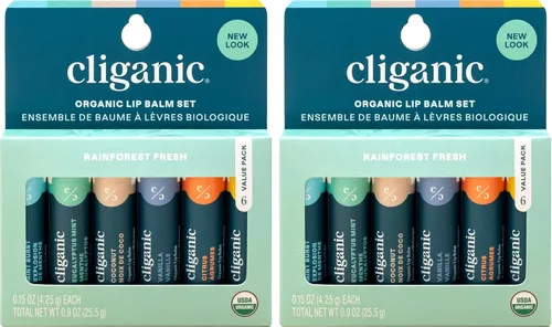 Vista 8 de Cliganic USDA Bálsamo labial orgánico – 100% mantequilla natural, para labios agrietados y secos
