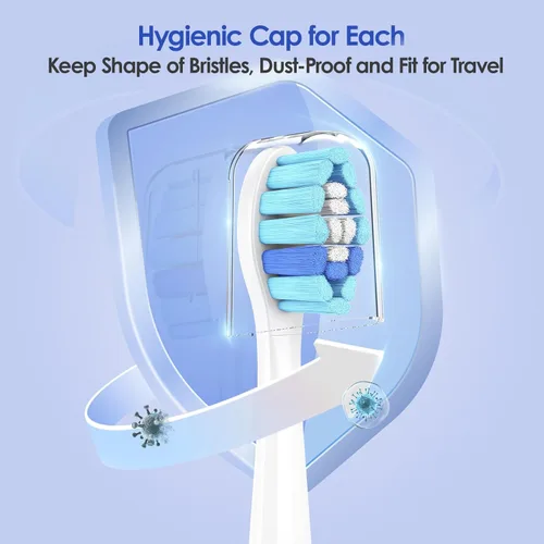 Vista 7 de MRYUESG Cabezales de repuesto para cepillos de dientes compatibles con Philips Sonicare, paquete de 10, cabezales de repuesto para cepillos