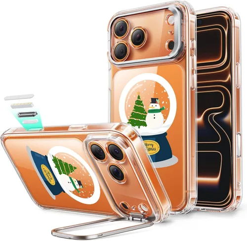 Vista 76 de ESR Funda para iPhone 14 Pro Max, Compatible con MagSafe, Funda Transparente para Teléfono con Soporte Stash Integrado para iPhone 14 Pro Max