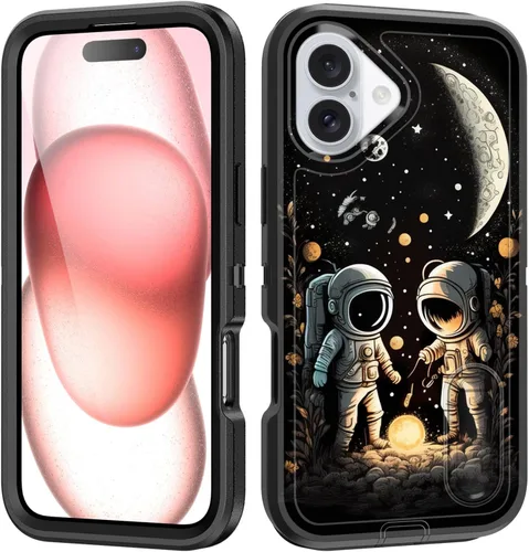 Vista 23 de Funda para iPhone Air con soporte integrado, a prueba de golpes, polvo y caídas, 3 capas, grado militar, funda protectora para iPhone Air de 6.5