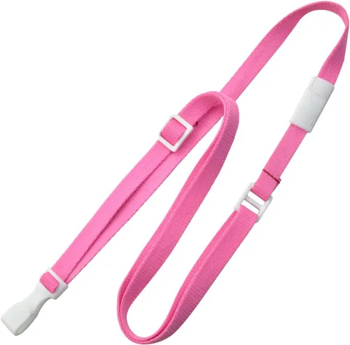 Vista 18 de Specialist ID Cordón de longitud ajustable con gancho de plástico ancho sin torsión, soporte de insignia de seguridad separable, cordones sin metal