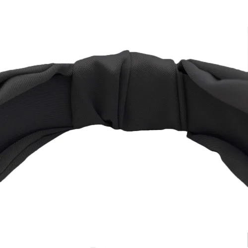 Vista 4 de Etercycle Diadema para mujer, diadema ancha anudada, banda para el pelo de yoga, accesorios elásticos de moda para el cabello para mujeres (Negro)